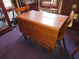 Oak Fold Top Dining Table w/ 4 Chairs