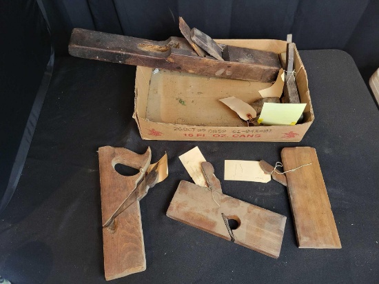 Group of antique hand and molding planes