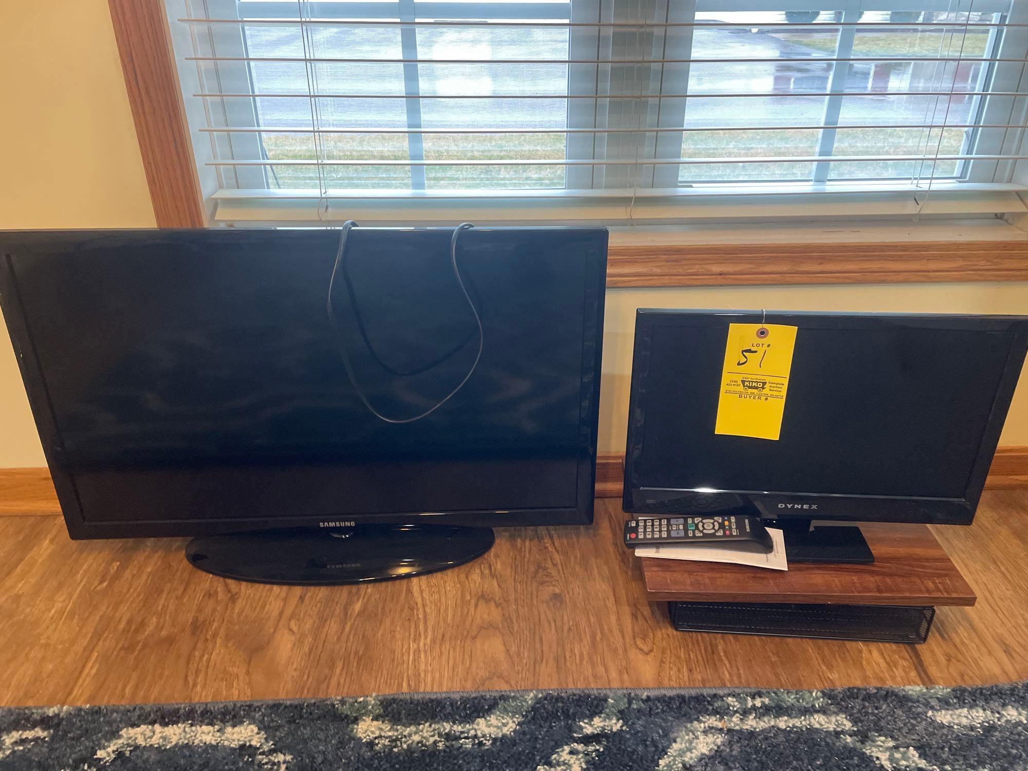 Samsung 32 In. TV, Dynex 18 In. TV, & TV Stand Proxibid