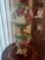 Hand Painted Floral Design Electrified Oil Lamp