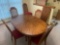 Solid Oak Carved Leg Dining Table w/ 6 Chairs