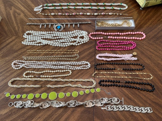 Costume Beaded and Chain Necklaces