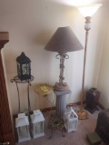 Assortment of Lamps, Candleboxes, Stands, & Small Decor