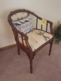 Bamboo Cushioned Arm Chair