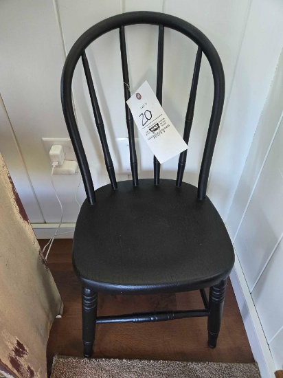 Childrens Black Spindle Back Chair