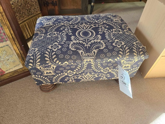 Small Upholstered Ottoman w/ Storage