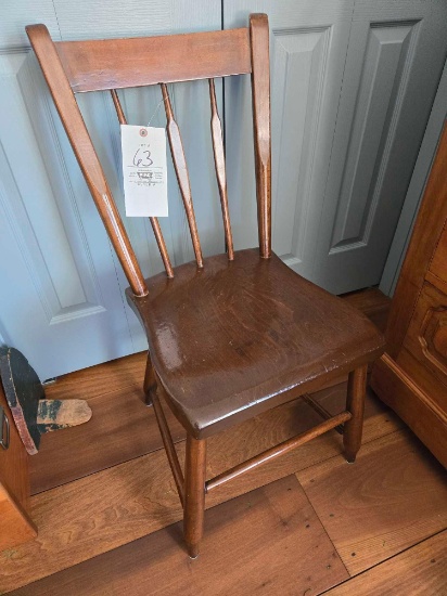 2-Slat Back Wood Chairs