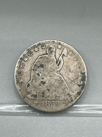 1854o Seated Liberty Half Dollar