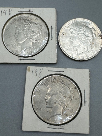 1922, 1923, 1924 Peace Dollar bid x 3