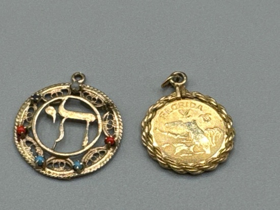 14k Gold pendant 2.3 DWT & gold filled pendant