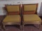 Pair of Vintage Brass Upholstered Church Altar chairs