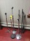 Group of mic stands, 5 boom and 2 straight styles