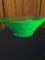 Vintage Green Uranium Vaseline Glass Serving Bowl