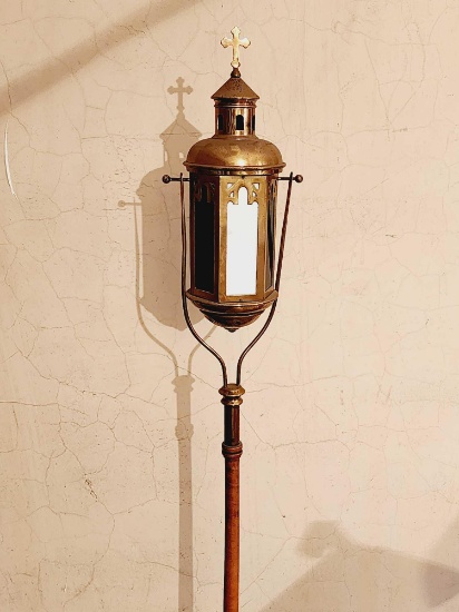 Religious Church Processional Brass Candle Lantern