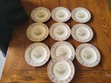 10 Coxon Belleek china small plates