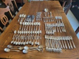 Large set of Oneida community plated flatware