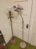 Pair of vintage floor lamps one adjustable