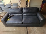 Modern leather style 2 cushion sofa