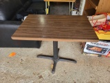 Metal base diner table