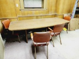 Conference Table and 4 Hamilton Cosco Arm Chairs