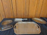 Silver plated Lot Covered butter, oval tray, crumb butler and more