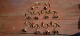 10 Vintage brass leaf style decorative wall scounce candle holders