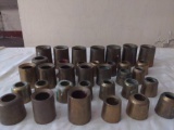 Large Assorted lot of vintage brass altar candle followers