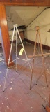 Wood and aluminum framed easels
