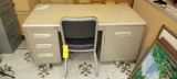 Vintage Art Metal Jamestown NY desk and Baskell chair