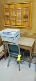 Canon PC940 scanner copier, one drawer wood desk and office chair