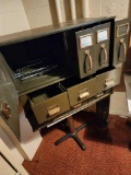 Steel File Cabinet and Restaurant Style Table