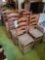Shaker style ladder back chairs (2) captains chairs, (4) normal