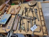 Early tools, coat hooks, brace drill, sign, and more