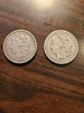 1879 Morgan silver dollar, bid x 2