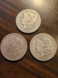 1880 and (2) 1882 Morgan silver dollars, bid x 3