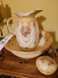Crown Devon Stoke-on-trent Pitcher, Bowl, and soap dish