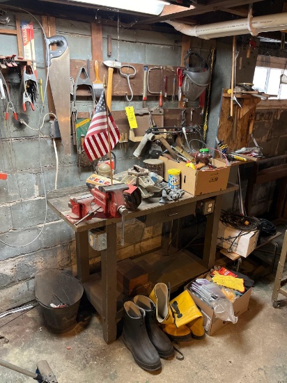 *CONTENTS ONLY* Vises, Hand Tools, Clamps, Hardware, Boots
