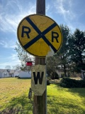 railroad crossing sign, PRR lantern