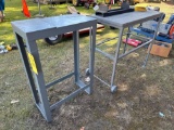 2 metal work tables