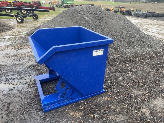 New 1.5 cubic yard self-dumping hopper