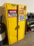 Flammable liquid storage cabinet and contents