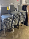 29 Stack padded chairs