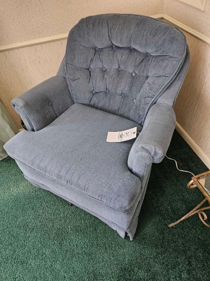 Blue bedroom chair