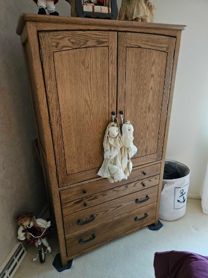 Oak armoire, cedar lined