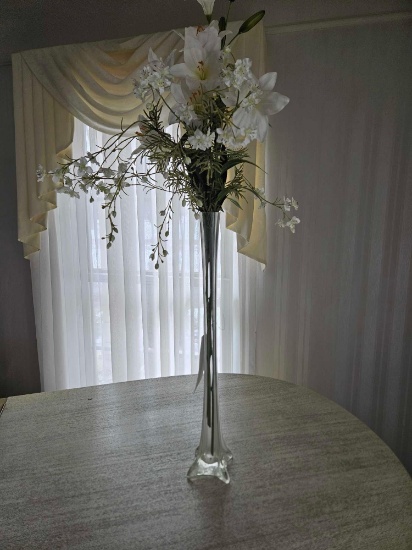 Tall art vase, plastic