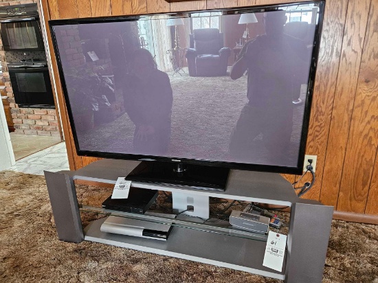 Samsung 51in TV with stand, with DVD player