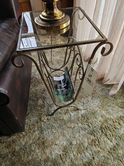 Wrought iron end table