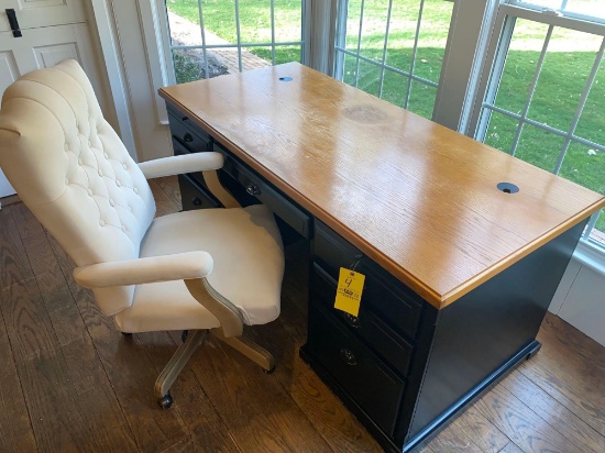 Desk with Padded office chair