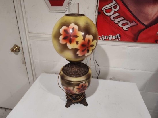 Early Awesome Banquet Lamp Gone With the Wind 23" tall Works