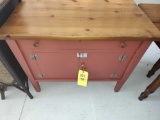 Painted Red Cabinet